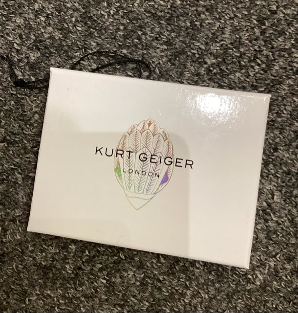 NIB Kurt Geiger Orange Quilted Leather Card Case