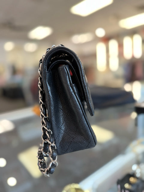 Chanel Caviar Black Double Flap Hand Bag