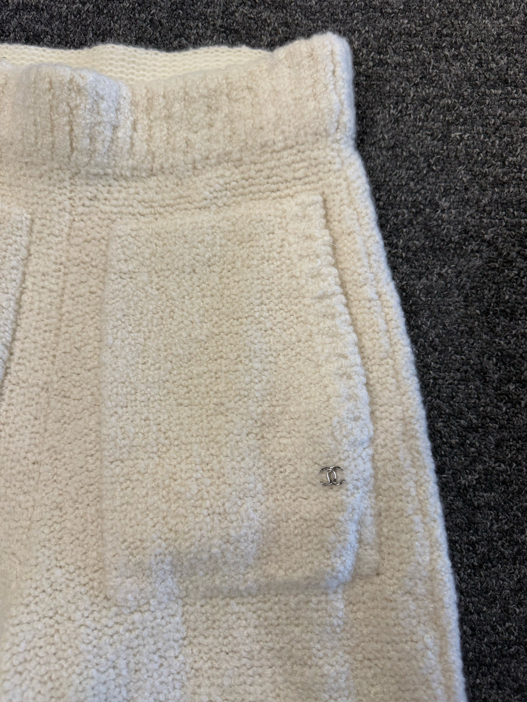 Chanel High Waist Straight Leg Cashmere/ Wool Pant Sz 34