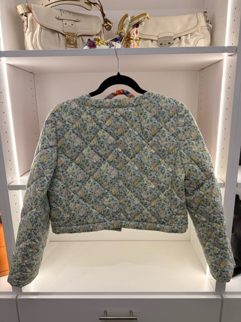 J Crew Sz 2 Green Floral Print Piece Set