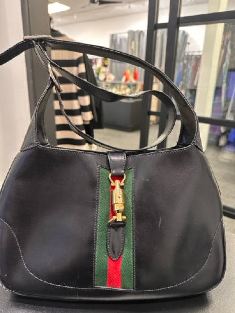 Gucci Medium Jackie Green/Red Stripe Shoulder Bag