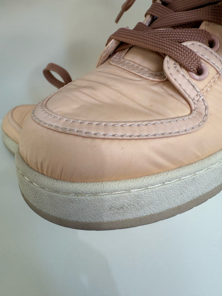 Fendi Nylon HighTop Baguette Pocket Shoes Sz 37