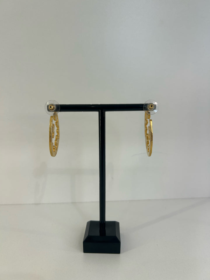 Vintage Karl Lagerfeld Scrollwork Earrings