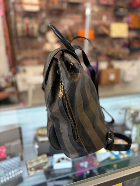Fendi Vintage Penguin Stripe Backpack Bag