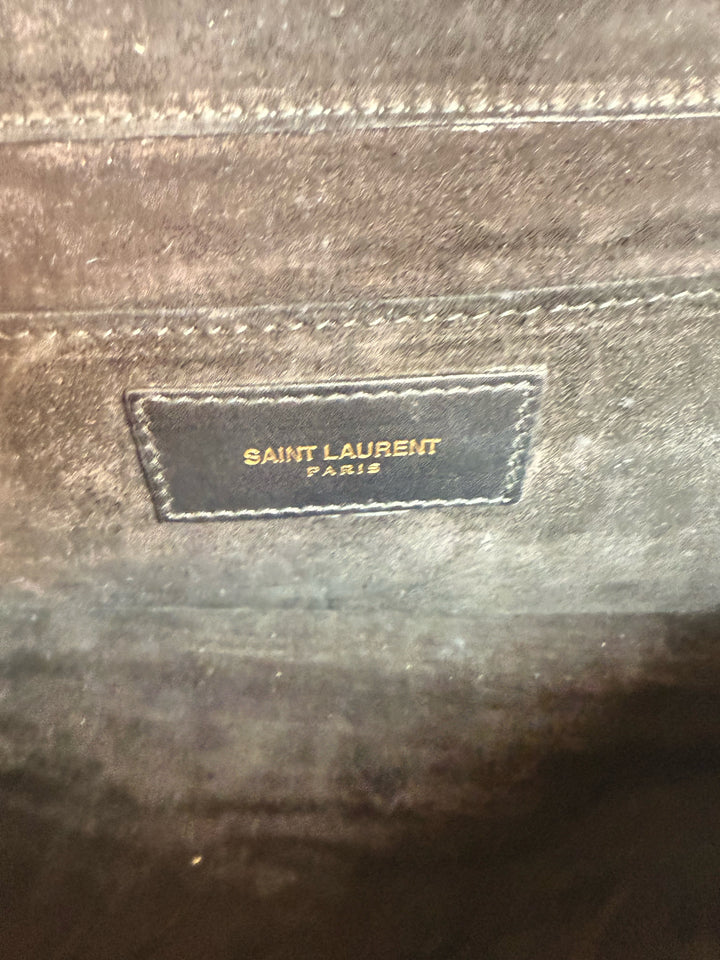 Yves Saint Laurent Black w/ Y Logo Designer Bag