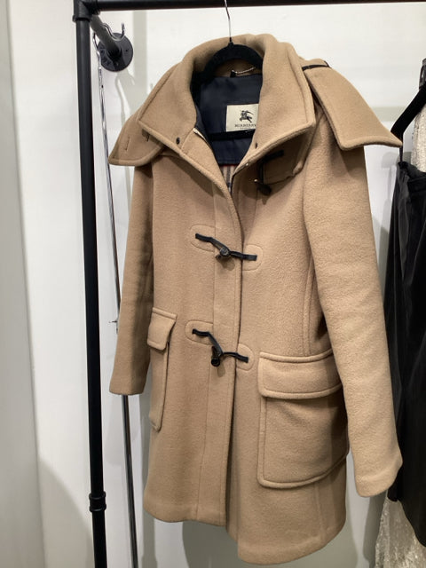 Burberry Sz 8 Tan Coat w/ Wool Novacheck Jacket Designer