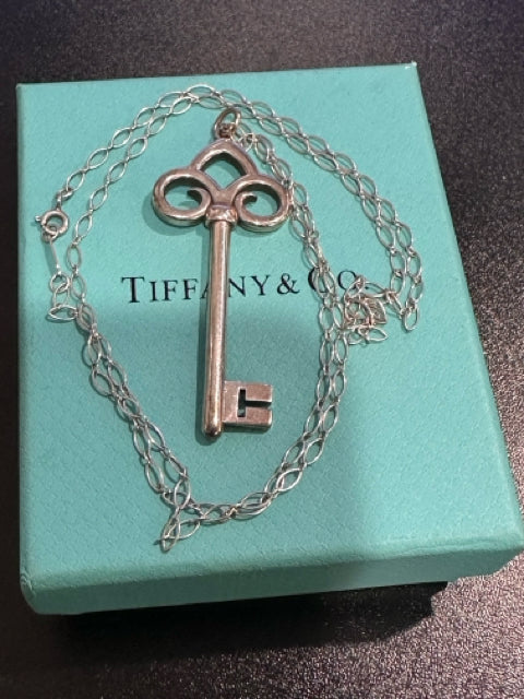 Tiffany Large Key Necklace Sterling Silver