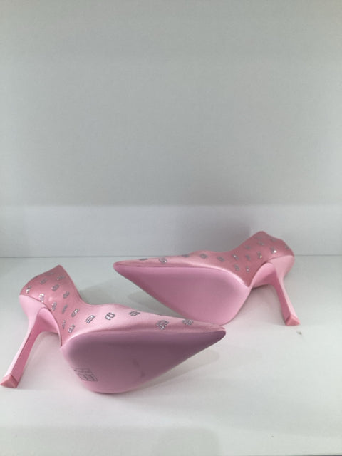 Sz 37 Alexander Wang Pink Pumps Heels Shoes Crystal Logo