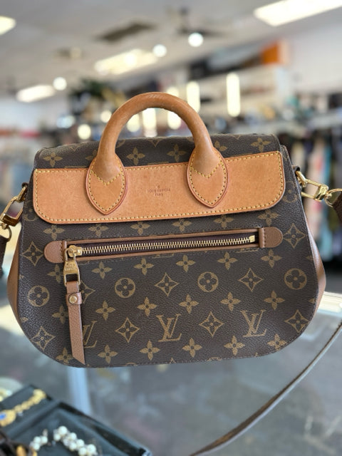 Pre Owned Louis Vuitton Monogram Eden PM Brown Handbag w/ Dustbag.