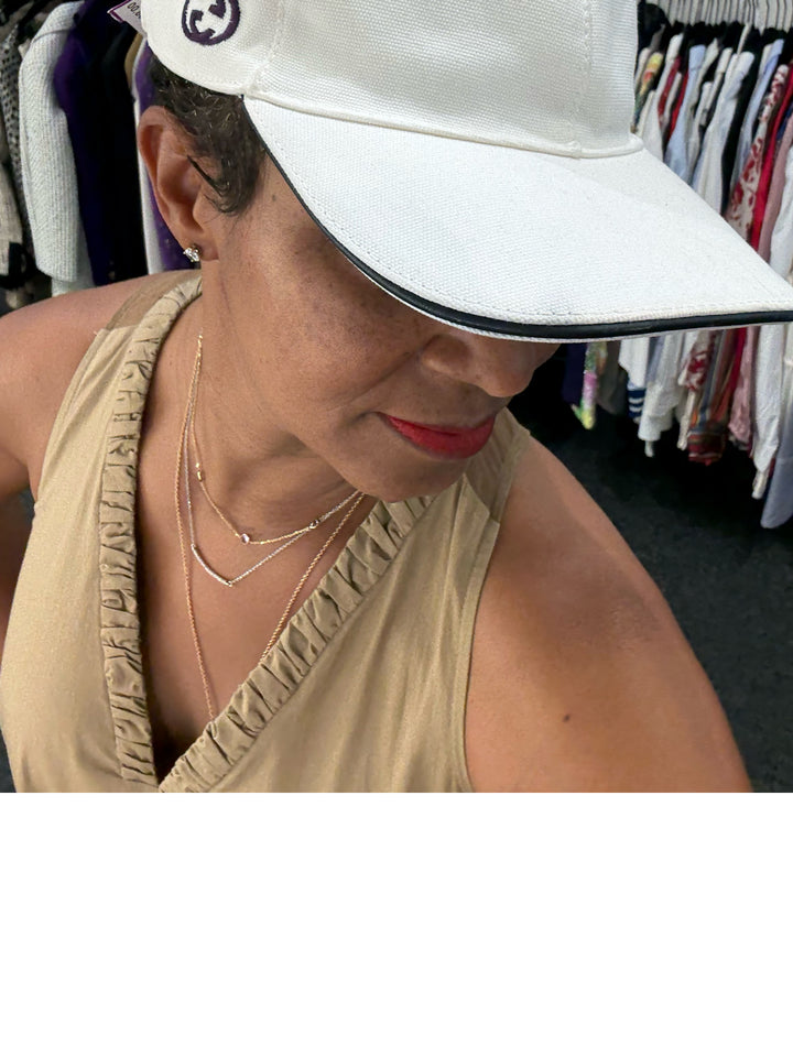 Gucci White Baseball Cap Size L