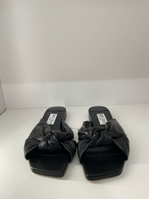 Pre Owned Jimmy Choo Shoe w Box Leather mule slide sz 37