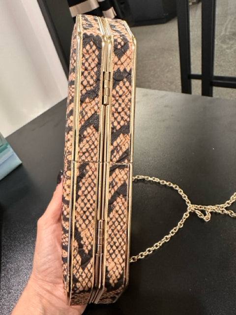 BCBG Max Azria Snake Print Clutch
