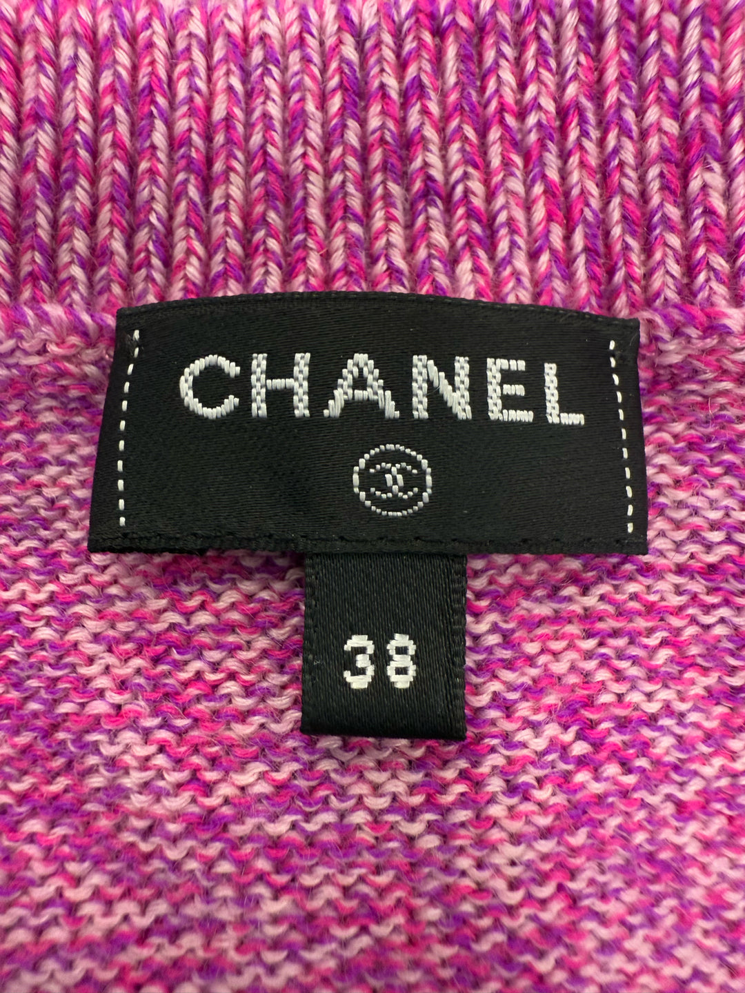 Chanel 2022 Cashmere Crew Neck CC Logo Sweater Size 38