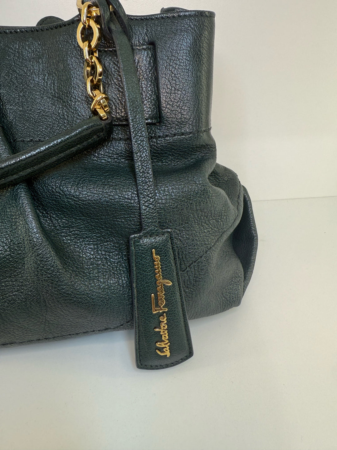 Salvatore Ferragamo Florence Double Handle w Crossbody Strap Designer Bag