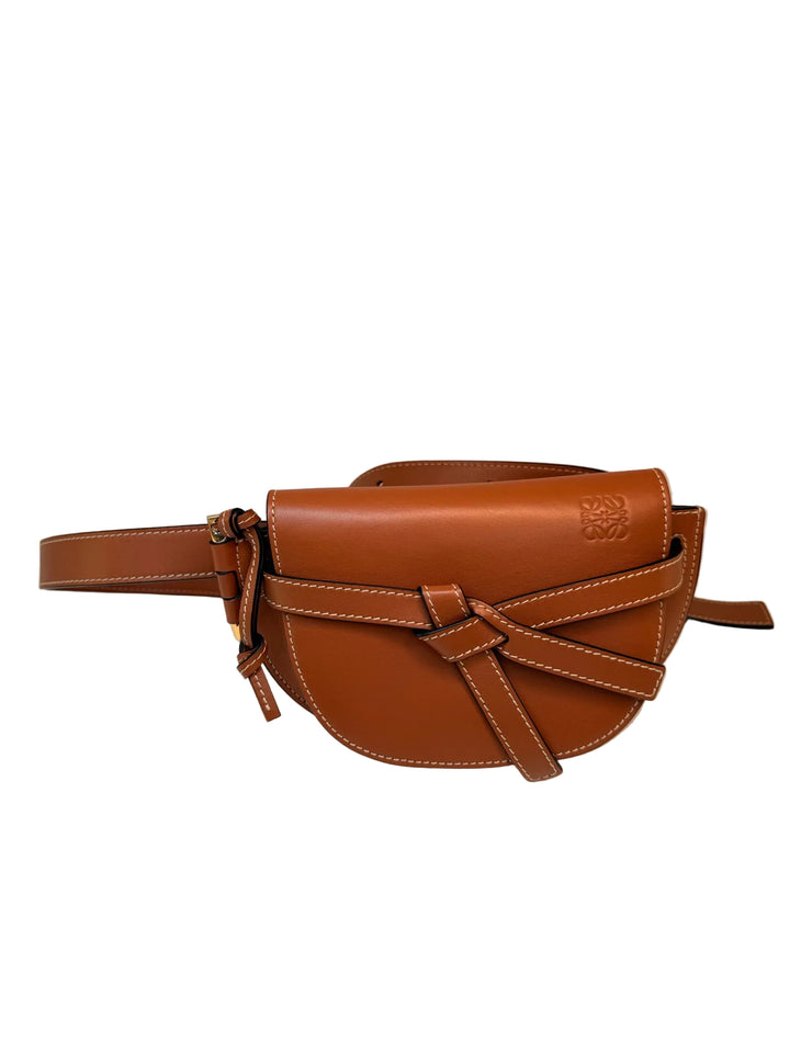 Loewe Mini Gate Cognac Leather Designer Belt Bag