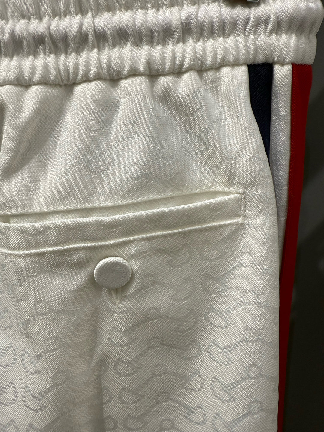 Gucci Red & Blue Stripe Joggers w Horsebit print Pant