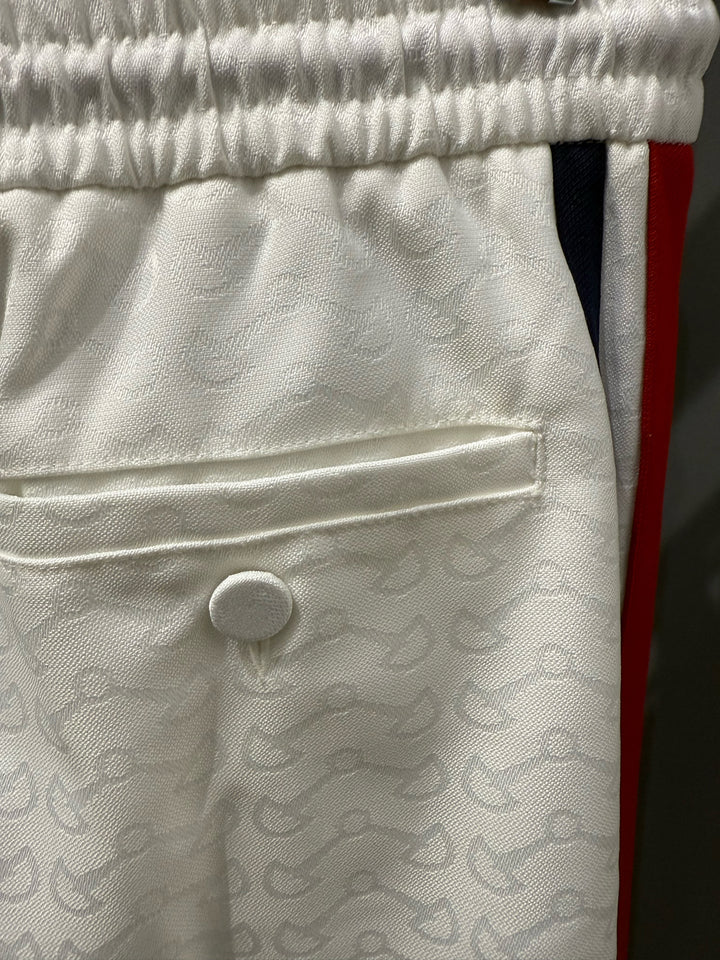Gucci Red & Blue Stripe Joggers w Horsebit print Pant
