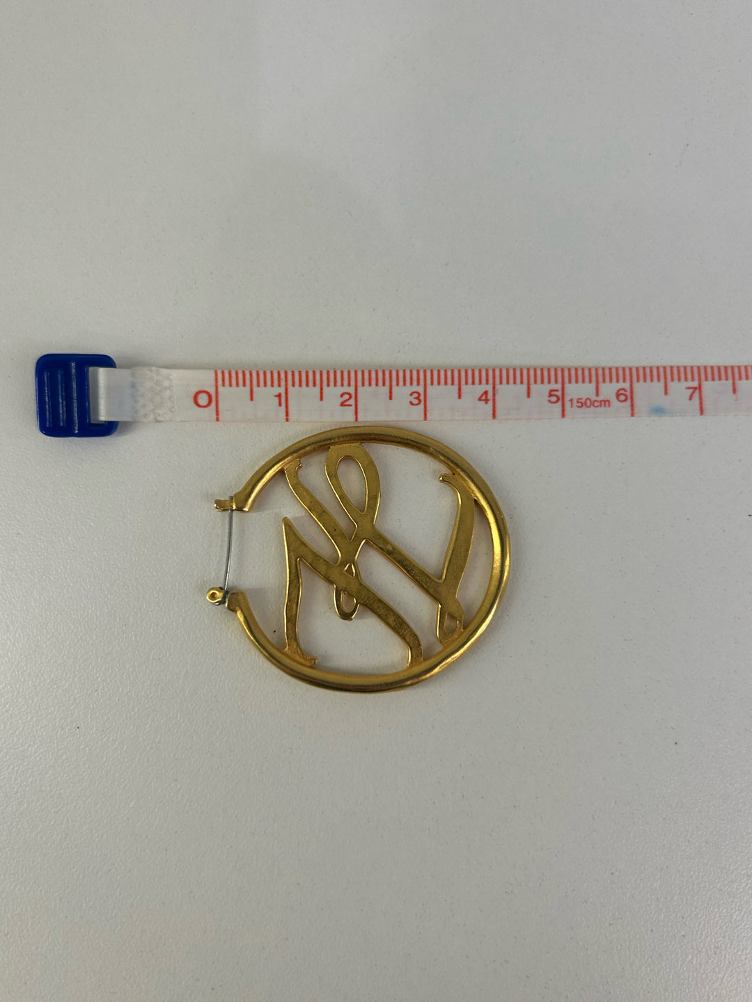 Vintage Karl Lagerfeld Pierced Hoop Earrings