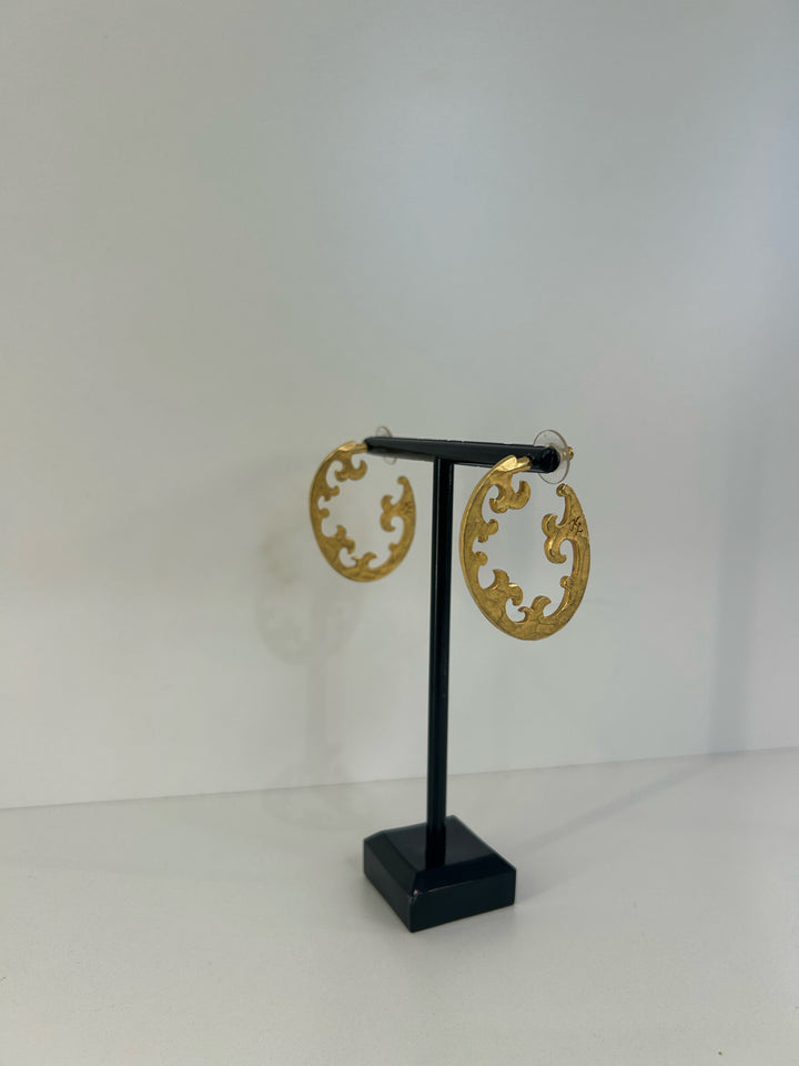 Vintage Karl Lagerfeld Scrollwork Earrings