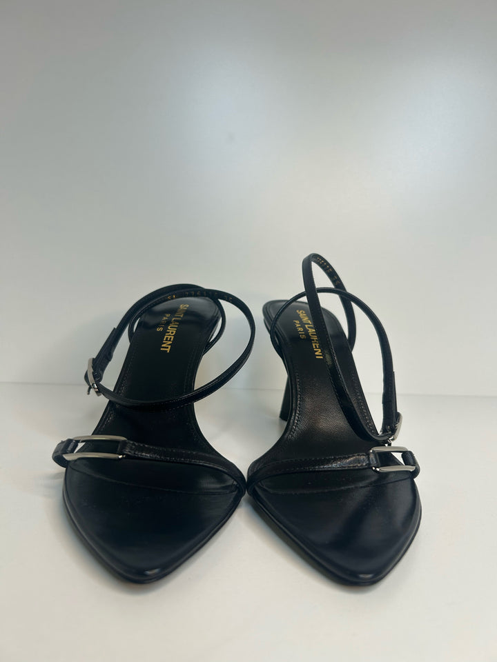 NIB Yves Saint Laurent Agnello Limousine Kitten Heels Shoes Sz 35