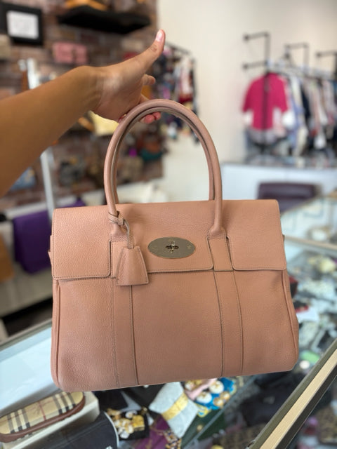 Mulberry Leather Blush Large Bayswater Handbag