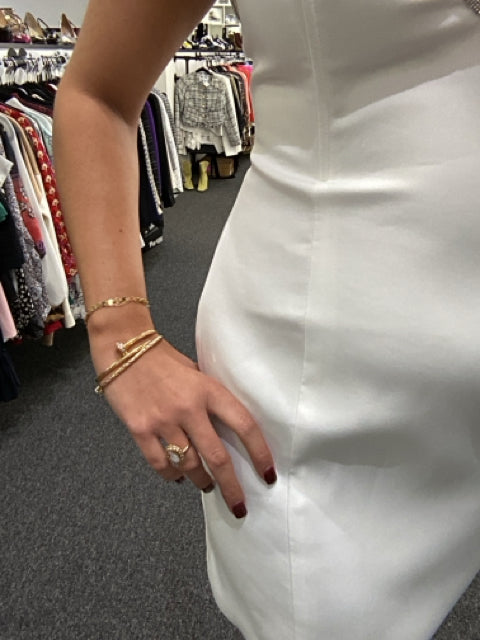 Meshki Sz S White Cocktail Dress