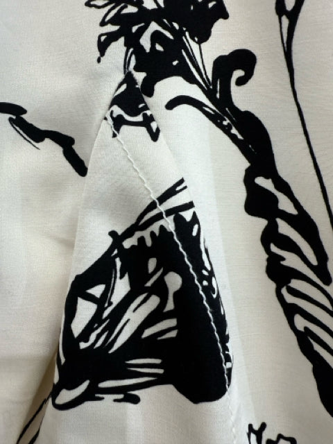 Gambattista Sz 4 Black and White Dress Top
