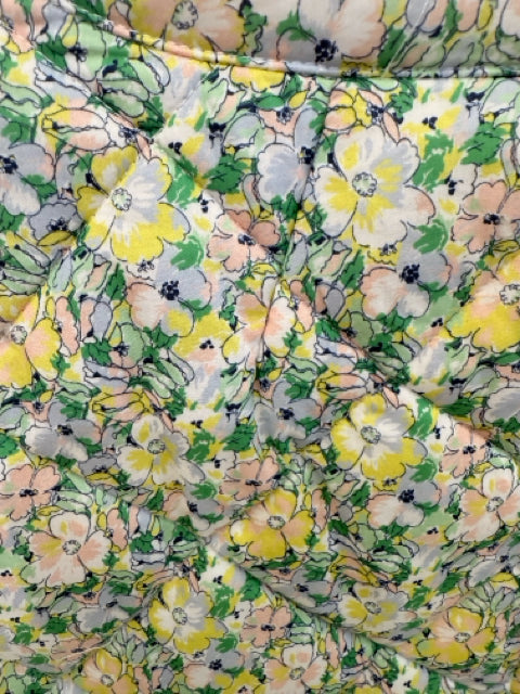 J Crew Sz 2 Green Floral Print Piece Set