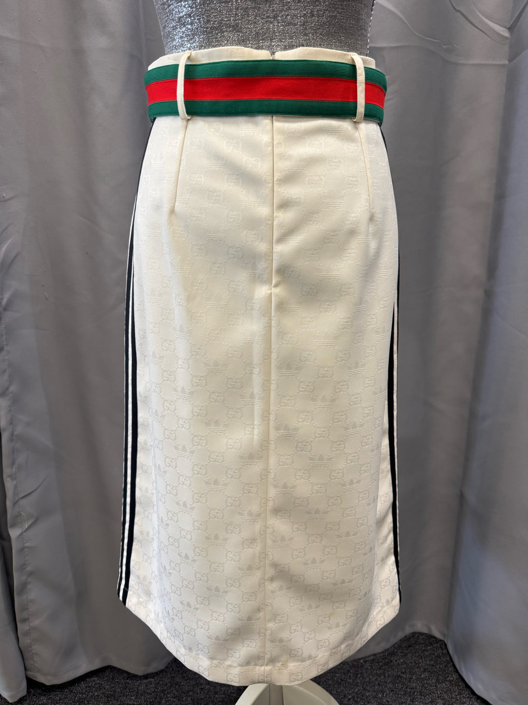 NWT GUCCI X Adidas Web Belted A Line Skirt