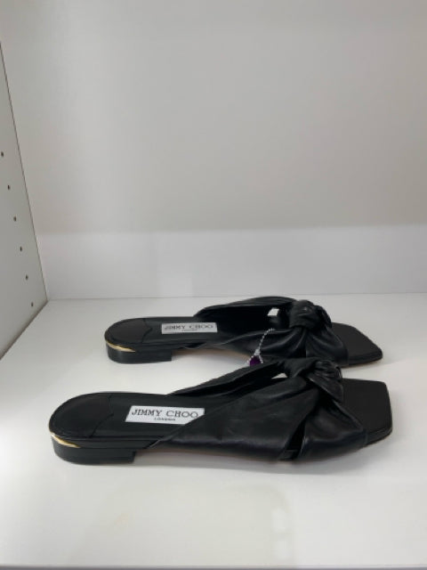 Pre Owned Jimmy Choo Shoe w Box Leather mule slide sz 37
