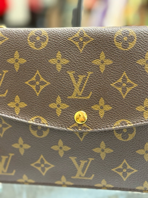 Vintage Louis Vuitton Canvas Double Sided Envelope Pochette w/ Dust Bag