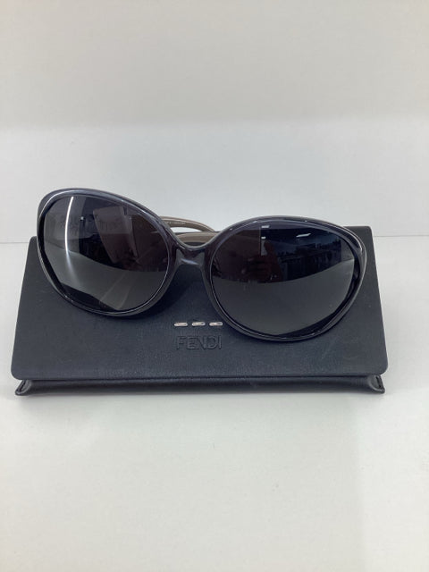 Pre Owned Fendi Acrylic Black & Brown FF 0032/F/S 7R90 in case Sunglasses