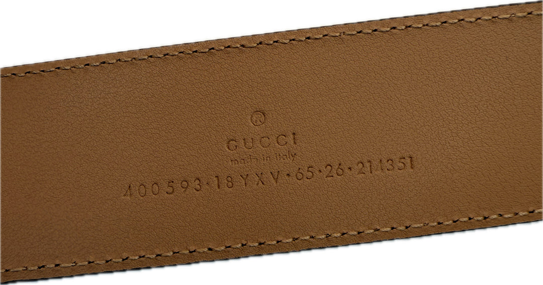 NWT Gucci Azalea Monochrome 65/26 GG Belt