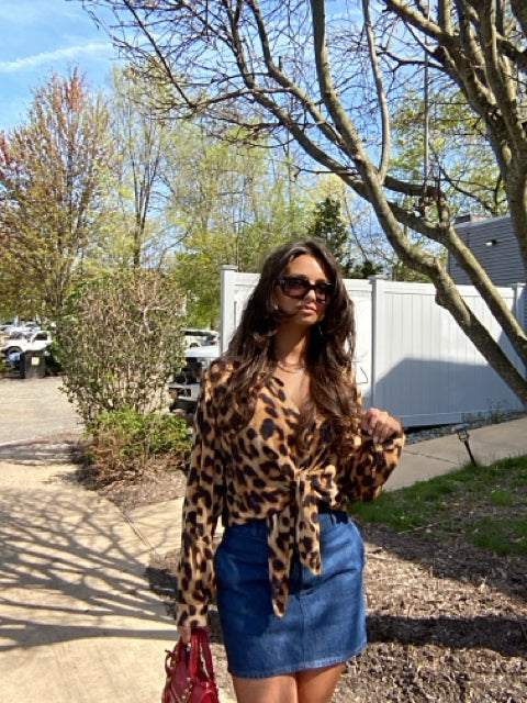 XL L'Agence Leopard Blouse