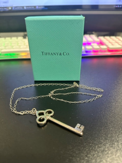 Tiffany Large Key Necklace Sterling Silver