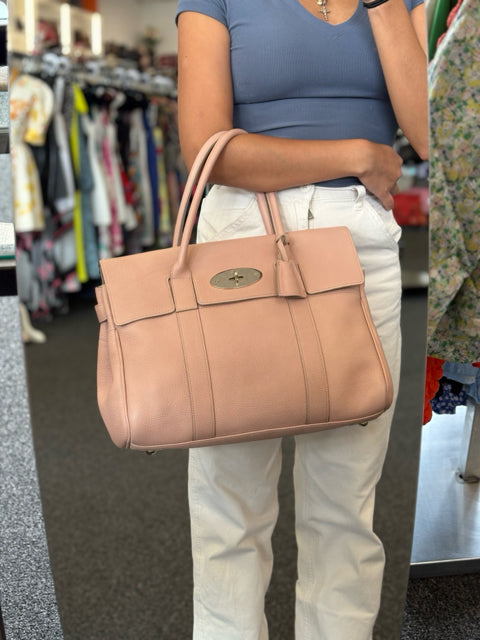 Mulberry Leather Blush Large Bayswater Handbag