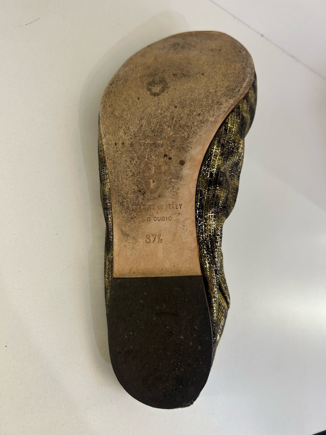 SJP Gelsey Gold Leopard 37.5 Flats