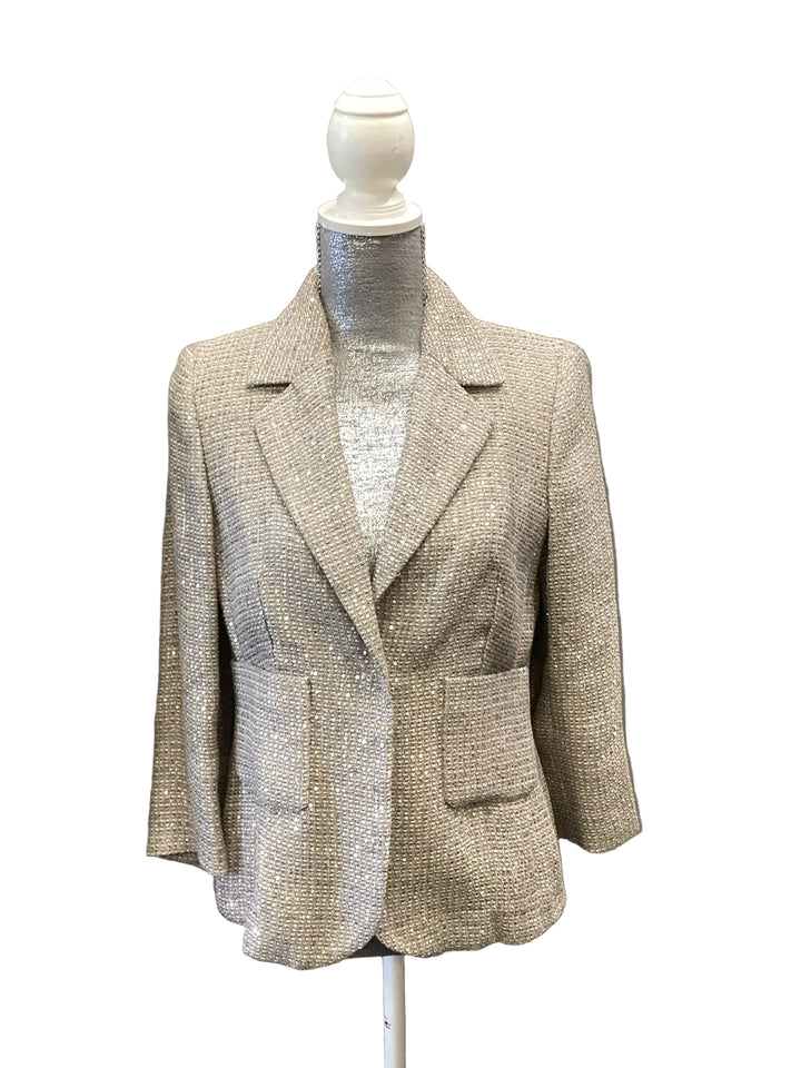Escada Hidden Closure Sequin + Tweed Jacket Size 6