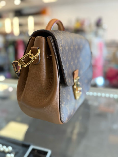 Pre Owned Louis Vuitton Monogram Eden PM Brown Handbag w/ Dustbag.