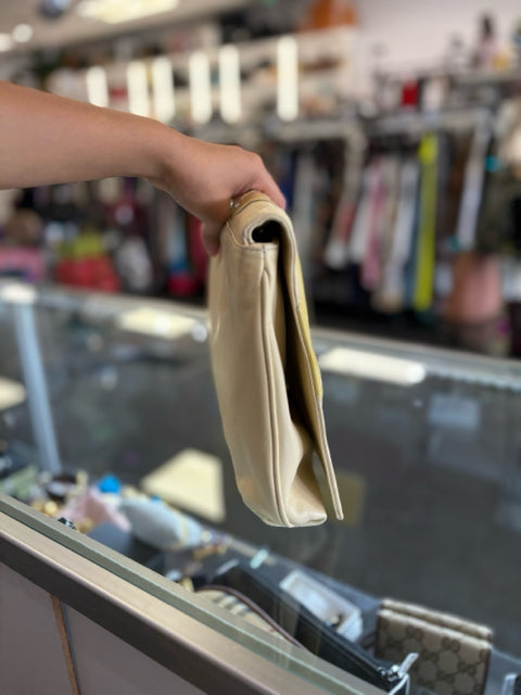 Fendi Leather Clutch Shoulder Bag
