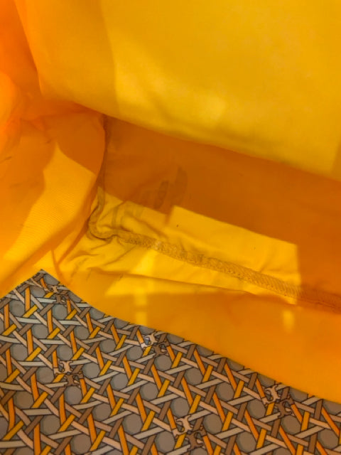 Pre Owned Tory Burch Geometric Basket Weave Tote
