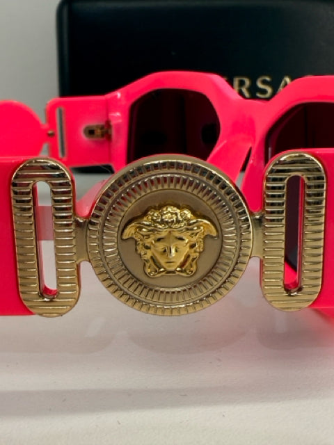 Versace Sunglasses Medusa Head Hot Pink w Case