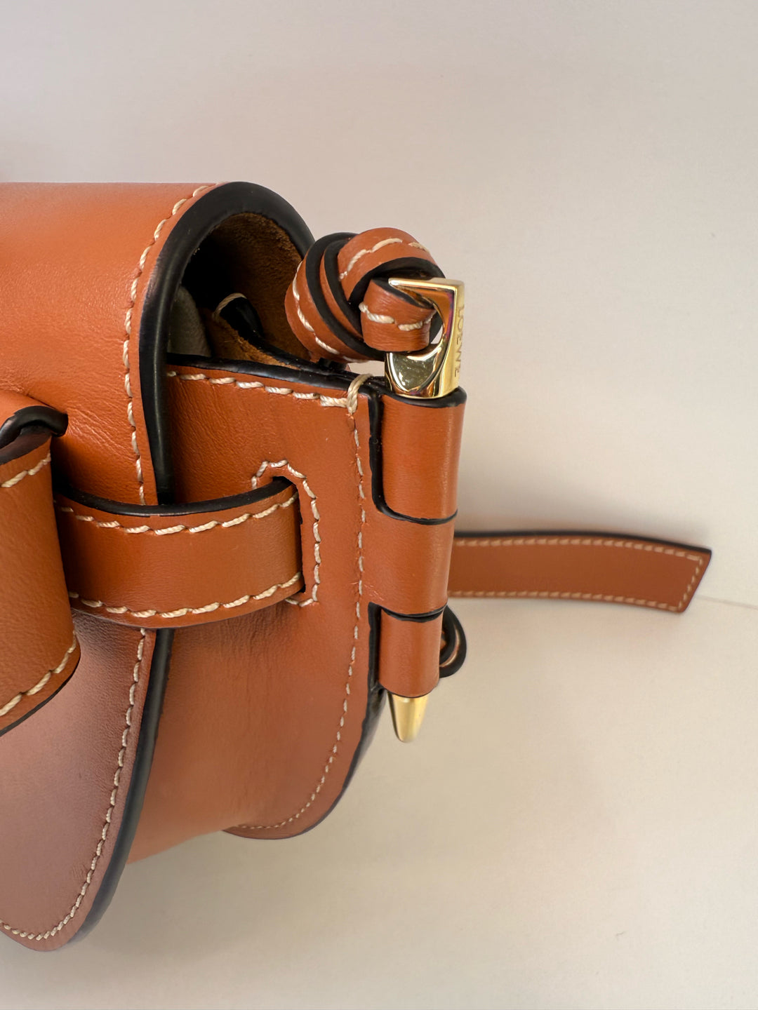 Loewe Mini Gate Cognac Leather Designer Belt Bag