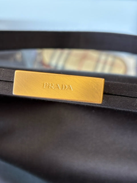 Prada Black Satin Hand Bag Vintage
