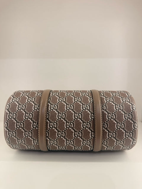 NWT Gucci GG Shadow Boston Canvas & Leather Crossbody Strap