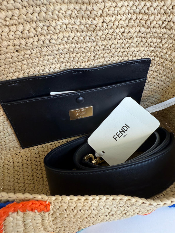 NWT Fendi RAFFIA BAQUETTE Cross Body