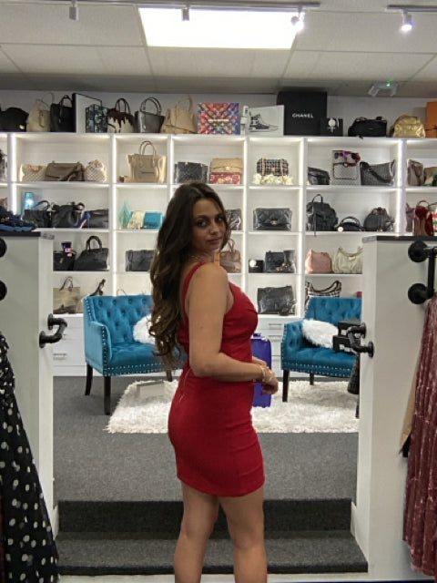 EMERALD SUNDAE Sz S Red BodyCon Dress
