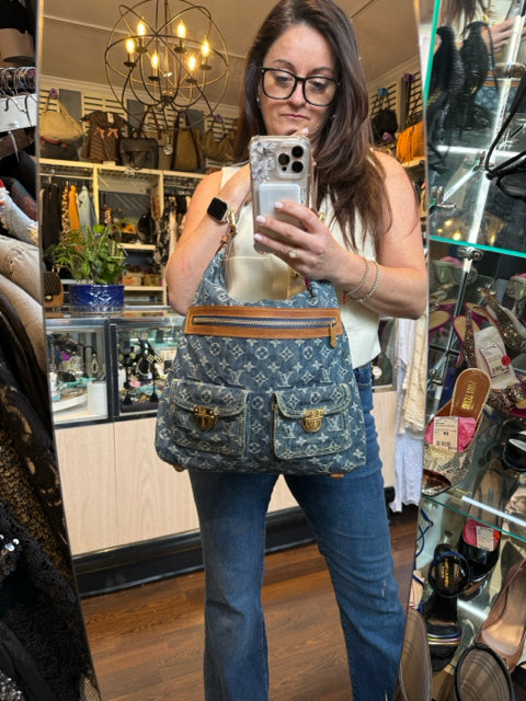 Louis Vuitton Denim Monogram Baggy GM