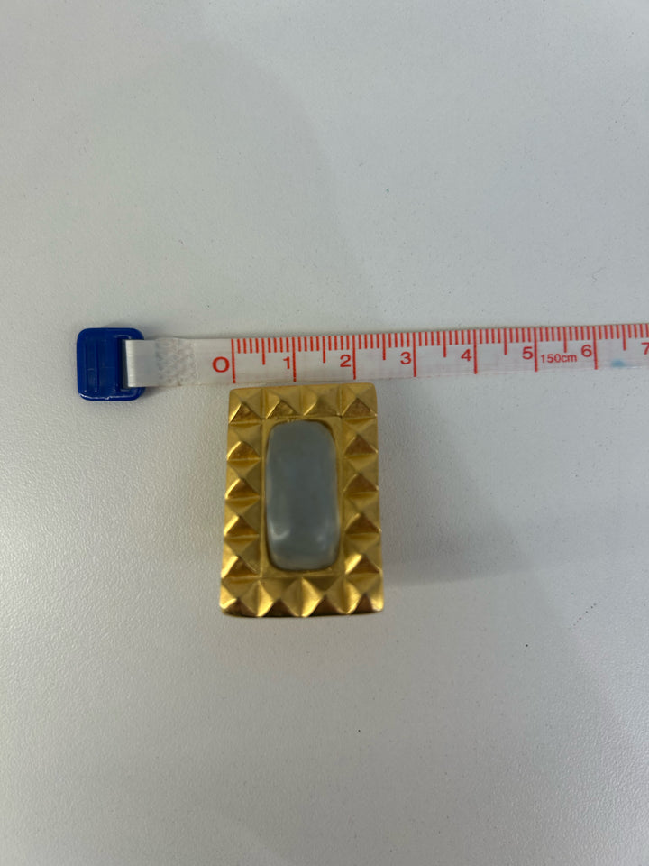 Vintage Karl Lagerfeld Clip On Rectangle Earrings