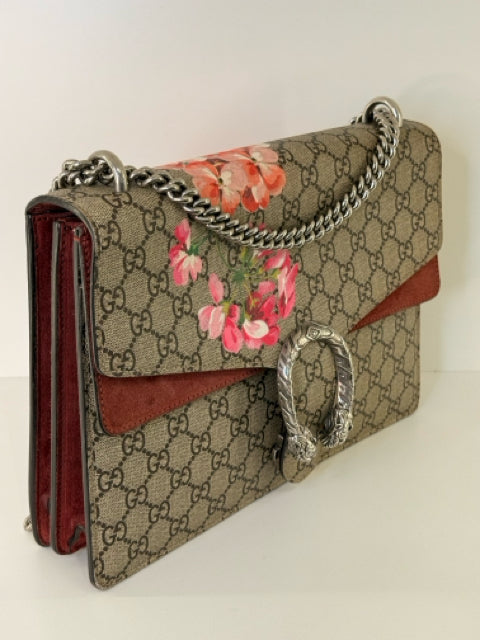 Pre Owned Gucci Dionysis Bloom Silver Hardware Designer Bag